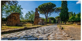 En del af Appian Way Rome